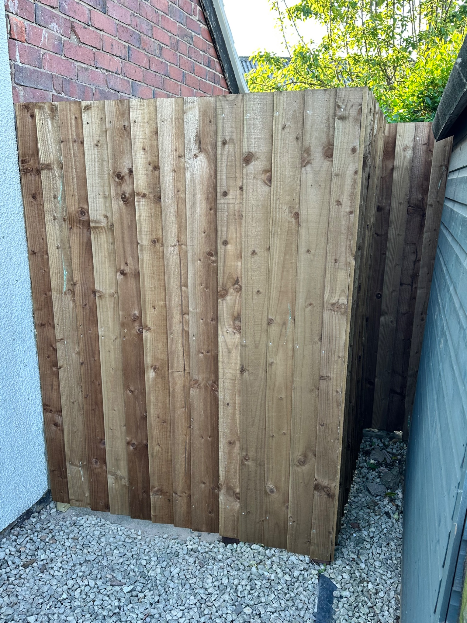 New timber fencing and gate after installation